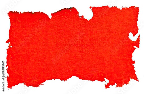 Wallpaper Mural Ripped, vibrant red, textured blotch on white Torontodigital.ca