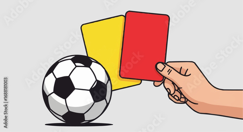 Soccer Referee Cards and Ball