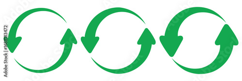 Green arrows looping in a cycle, representing process, renewal, and continuous improvement