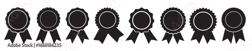 award ribbon silhouette white background