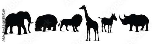 african safari animal icon of wild savanna mammal.