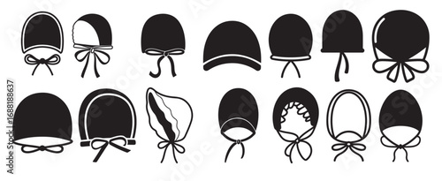 baby bonnet silhouette