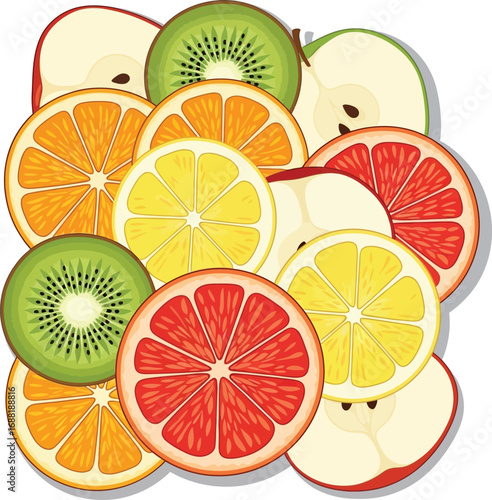 background with citrus fruits