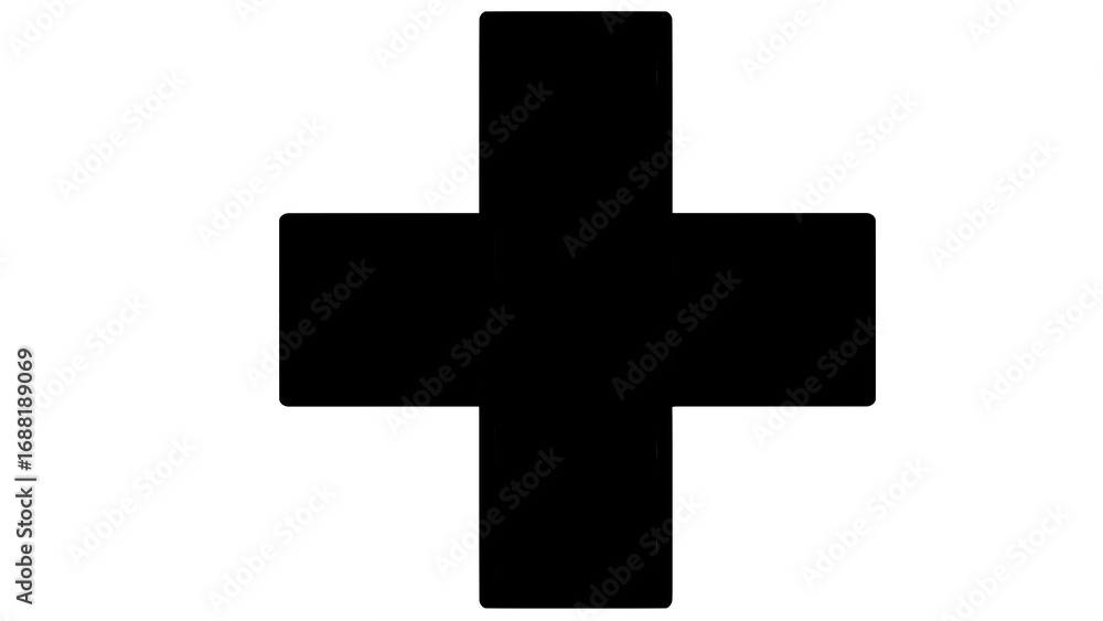 Obraz premium Simple Plus Sign Icon