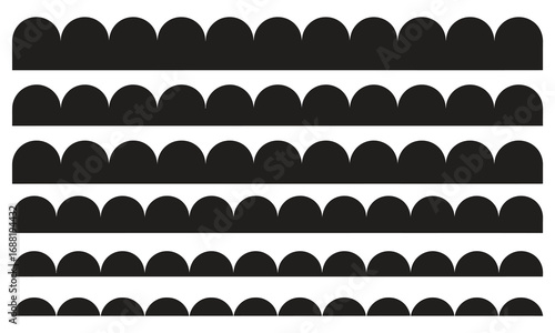 Elegant scalloped border collection for creative design projects, perfect for invitations and web elements