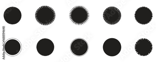 Modern abstract circle shapes collection for dynamic design projects needing sleek and simple elements