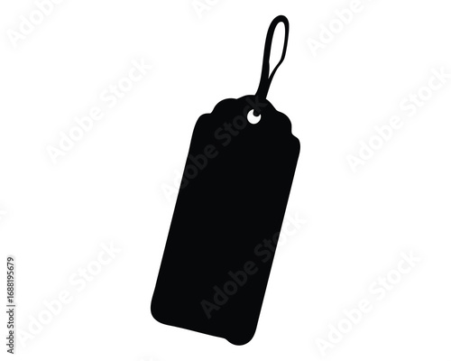 Elegant black price tag icon, suitable for use in website design