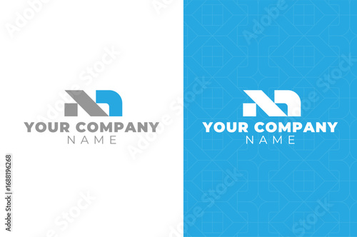 Creative ND Logo – Bold Modern Tech N D Lettermark for Company & Brand Identity