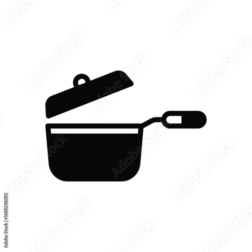 Black solid icon for pot