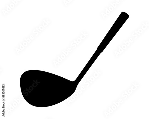 Silhouette of a golf driver illustrating the golfing equipment and sport