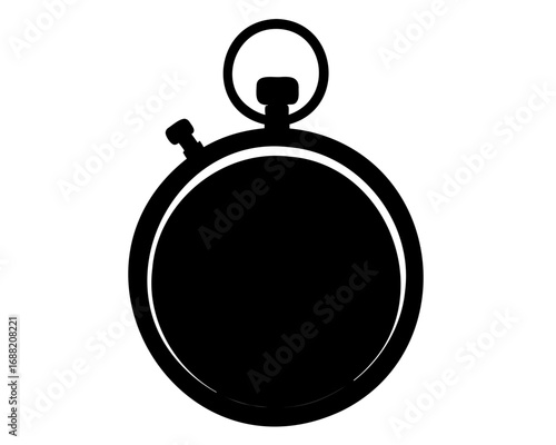 Classic black stopwatch silhouette, perfect for timing events and tracking progress