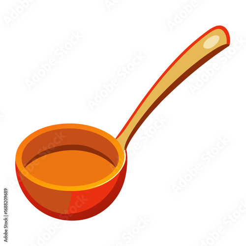 Minimalist gravy ladle icon for culinary and food service