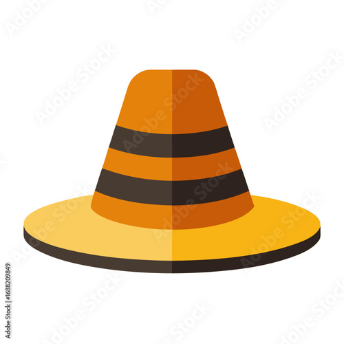 Minimalist pilgrim bonnet hat vector illustration