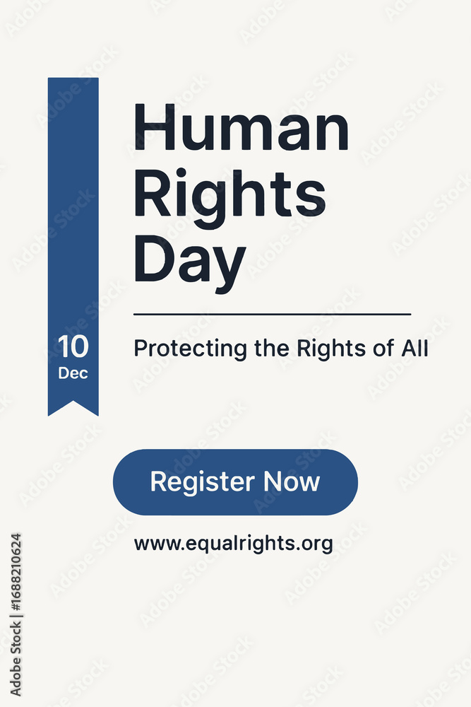 Fototapeta premium A graphic for Human Rights Day highlights the theme Protecting the Rights of All
