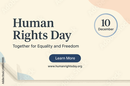 A graphic emphasizes the theme Together for Equality and Freedom for Human Rights Day