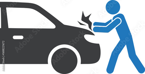 Mechanic working on car engine with wrench icon vehicle repair and maintenance service concept vector