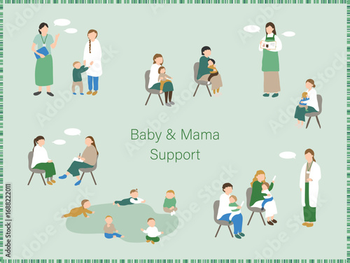 1歳半健診イラスト/ Child Health Checkup