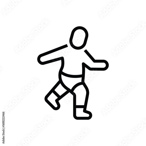 Black line icon for kid