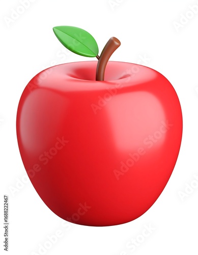 Red apple, cartoon style (1)