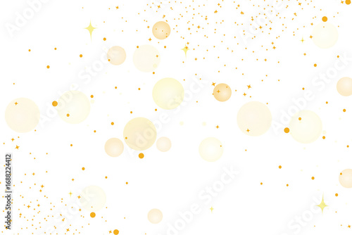 Golden bokeh and star light effects PNG, a vibrant overlay of soft circles and glittering particles for festive designs.


