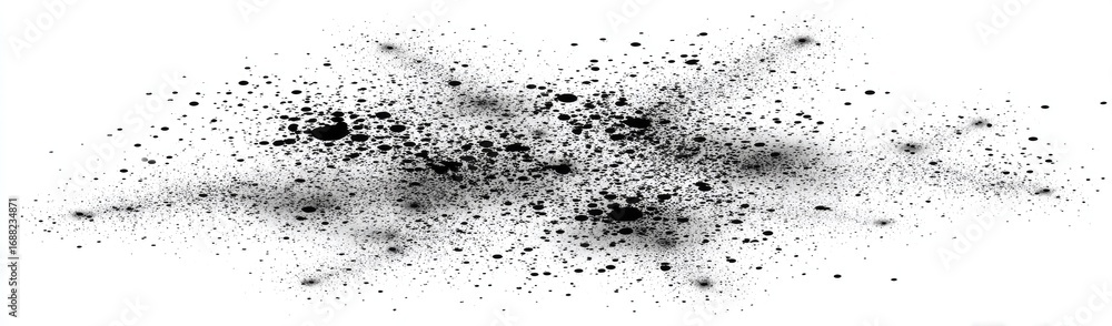 Obraz premium Abstract black splatter on white background (6)