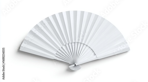Beautiful photo of white clack fan isolated on white background.