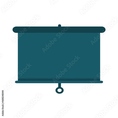 Teal projection screen isolated on transparent background