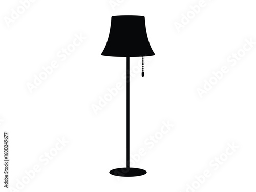 Elegant floor lamp silhouette for modern and classic interior design ambiance