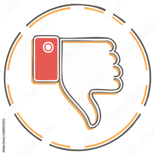 Thumbs Down Icon Disapproval Symbol Negative Feedback Concept
