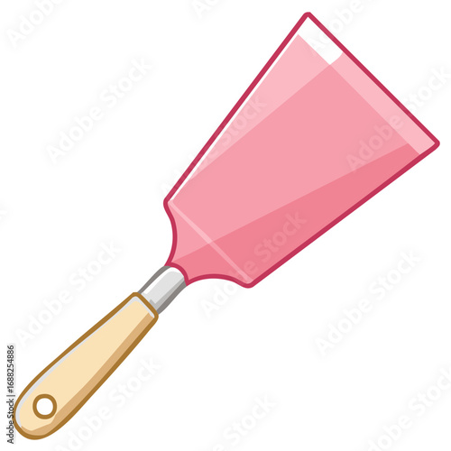 Pink Spatula Cooking Utensil Kitchen Tool Isolated Illustration, Serving Aid