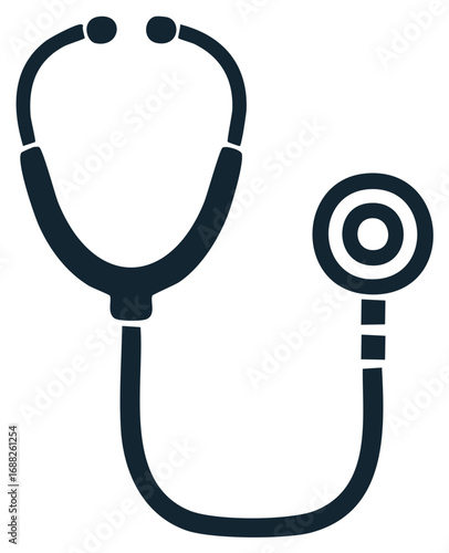 Medical Stethoscope Illustration for Healthcare, Doctor Diagnosis and Examinations