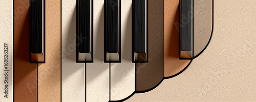 A stylish and abstract music banner with textures and earthy tones..