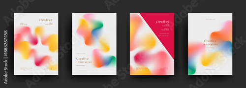 abstract gradient background template. trendy Minimalist style posters with dark concept. Modern wallpaper design for social media, brochure, flyer, banner