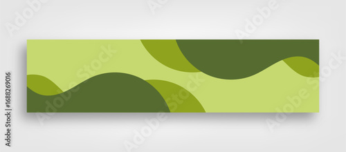 abstract green horizontal corporate linkedin banner