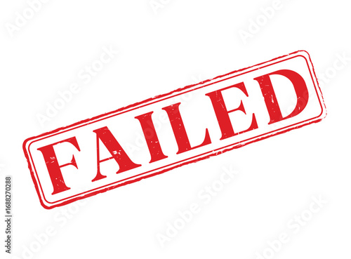 Failed Rubber Stamp Seal with an Outline and Text