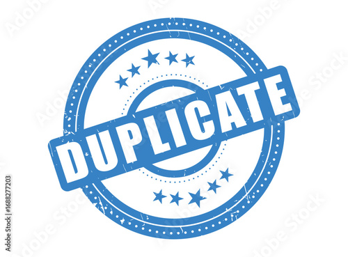 Duplicate Rubber Stamp Seal with a Dotted Circle