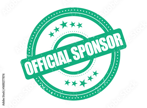 Official Sponsor Rubber Stamp Seal with a Dotted Circle