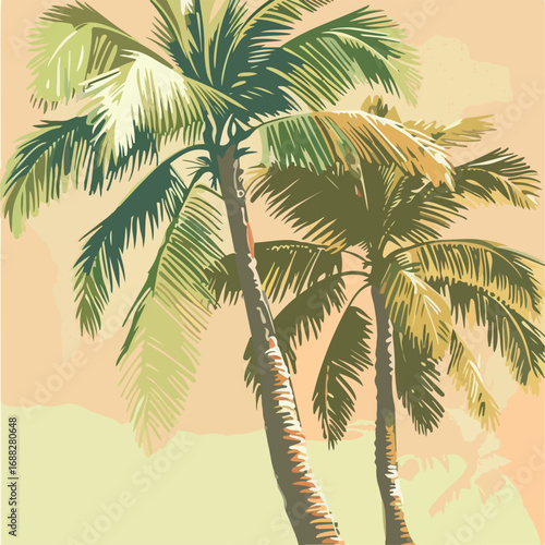 palm, tree, tropical, sky, coconut, palm tree, beach, nature, green, summer, leaf, leaves, island, vacation, plant, exotic, paradise, holiday, travel, sea, relax, palm trees, ocean, sun, branch