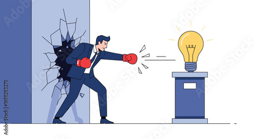 Breaking through barriers to achieve a brilliant new idea and innovation