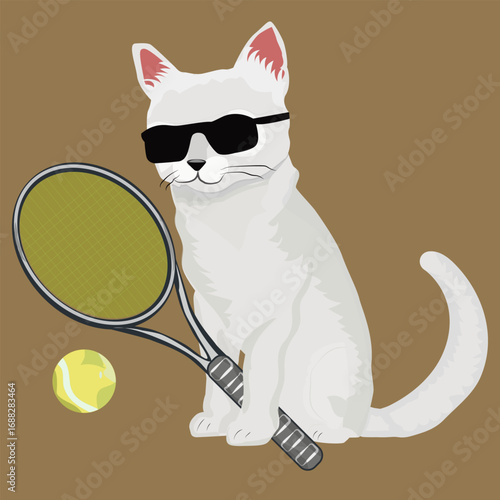 Cool Tennis Cat – Wimbledon 2026 Edition