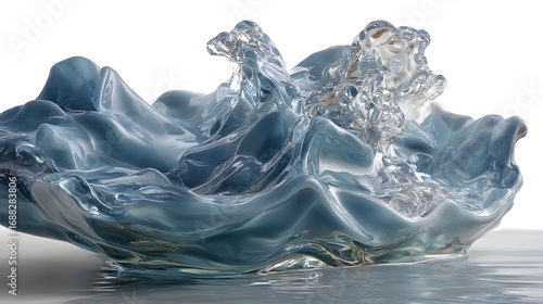 ice cube isolated on white background