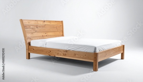 Wallpaper Mural wooden bed isolated on white background Torontodigital.ca