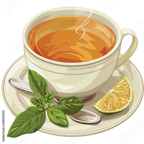 tea, cup, drink, hot, beverage, food, lemon, glass, green, white, breakfast, isolated, leaf, mint, mug, coffee, healthy, herbal, herb, liquid, saucer, yellow, object, brown, water