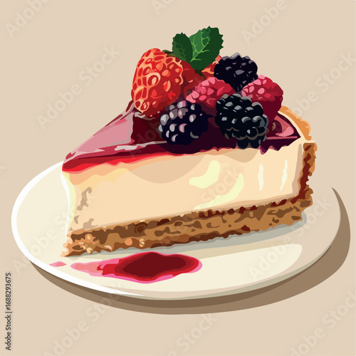 sweet, illustration, dessert, vector, cheesecake, cake, food, isolated, snack, tasty, background, delicious, bakery, slice, white, strawberry, cartoon, fruit, cream, fresh, pastry, sugar, piece, 
