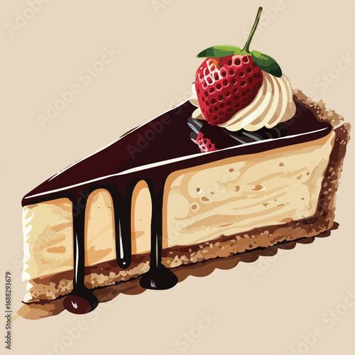 sweet, illustration, dessert, vector, cheesecake, cake, food, isolated, snack, tasty, background, delicious, bakery, slice, white, strawberry, cartoon, fruit, cream, fresh, pastry, sugar, piece, 