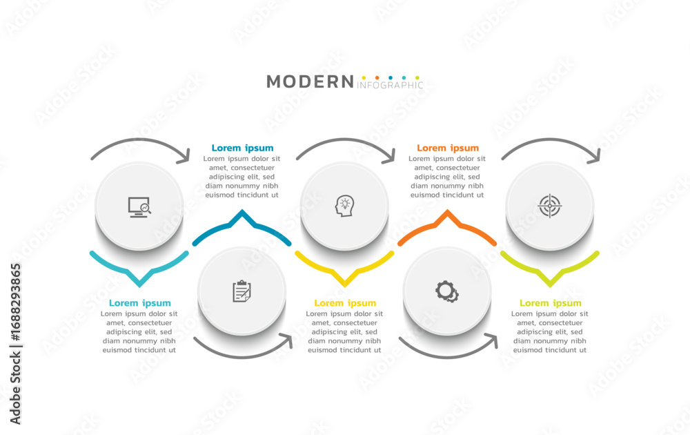 Obraz premium Presentation infographic business template design