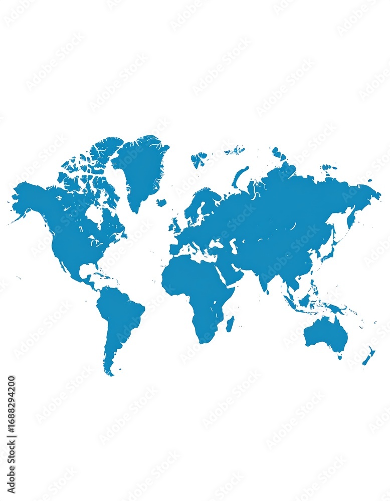Fototapeta premium Simple world map
