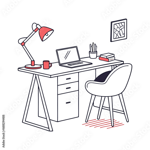 Inspiring workspace ready for creativity the perfect spot to focus and dream in a minimalist design