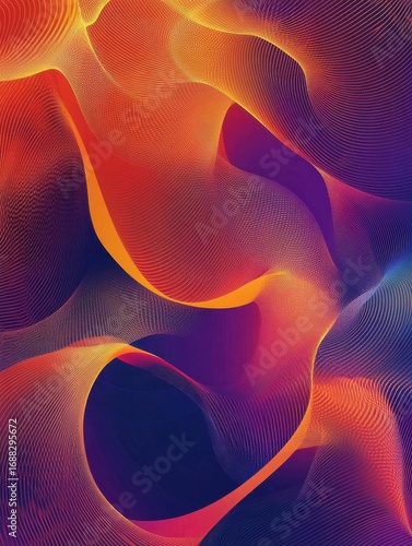 ultra HD visual of Abstract wavy shapes background