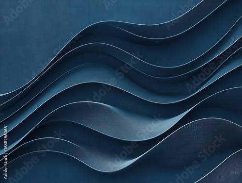 high quality visual of Minimal blue waves background